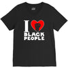 i love black people V-Neck Tee