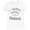 l homme parfait est motard Ladies Fitted T-Shirt