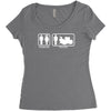 drums   problem solved   mens funny Women's Triblend Scoop T-shirt
