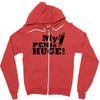 huge pen Zipper Hoodie