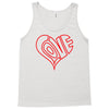 love heart outline valentine's day Tank Top