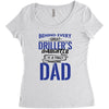 Behind Every Great Driller's Daughters Is A Truly Amazing Dad Women's Triblend Scoop T-shirt