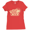 save water drink beer Ladies Fitted T-Shirt