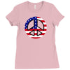flag us flag peace independence day Ladies Fitted T-Shirt