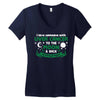 I Love Someone with Liver Cancer to The Moon and Back to Infinity Women's V-Neck T-Shirt