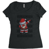 ugly santa dabbing Women's Triblend Scoop T-shirt