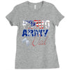 proud army dad 3 Ladies Fitted T-Shirt