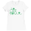thc pot leaf molecule Ladies Fitted T-Shirt