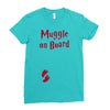 Muggle On Board Red Ladies Fitted T-Shirt