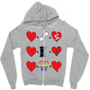 ls lesbian full heart Zipper Hoodie