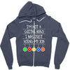im not a guitar hero i was just doing my job Zipper Hoodie