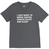 i just want to drink coffee, create stuff and sleep V-Neck Tee