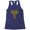 tribal print elephant geometric gold animals cool Racerback Tank