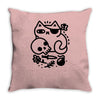 badass cat Throw Pillow