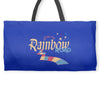 rainbow road Weekender Totes