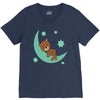 brown sleep V-Neck Tee