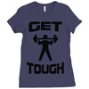 get tough weight lifter lifting gym Ladies Fitted T-Shirt
