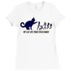 my cat ate your stick family Ladies Fitted T-Shirt