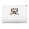 cute pug dog Accessory Pouches