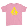 caution shapes being thrown printed Youth Tee