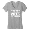nobody for president try freedom anarchy Women's V-Neck T-Shirt