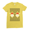 ugly santa noel Ladies Fitted T-Shirt