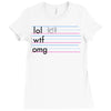 practice your texting Ladies Fitted T-Shirt