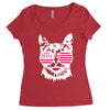 cat usa Women's Triblend Scoop T-shirt