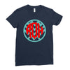 chevron circle Ladies Fitted T-Shirt