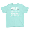 Back Off Crazy Granddad Afraid To Use Him Youth Tee
