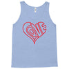 love heart outline valentine's day Tank Top