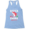 sister shark doo doo doo family matching Racerback Tank