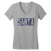 santa colorful glitter Women's V-Neck T-Shirt