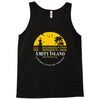 amity island jaws inspired movie shark printed Tank Top