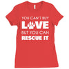 rescue love Ladies Fitted T-Shirt