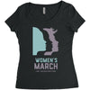 women's march 2017 on washington Women's Triblend Scoop T-shirt