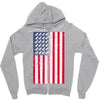 t-rex vintage american flag Zipper Hoodie