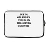 oil price halloween costume Laptop sleeve