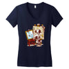 triple beagle portrait Women's V-Neck T-Shirt