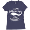 New Mommy 2018 Rokie Dept. Ladies Fitted T-Shirt