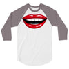 lips red 3/4 Sleeve Shirt