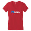 geek' (power on button) Women's V-Neck T-Shirt