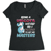 being a unicorn Women's Triblend Scoop T-shirt