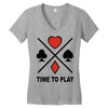 time to play Women's V-Neck T-Shirt