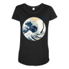the great wave off sound Maternity Scoop Neck T-shirt