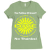 political the 80's 60's hippy anti capitalism Ladies Fitted T-Shirt
