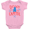 down with the capitol Baby Bodysuit
