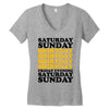 saturday sunday shitday Women's V-Neck T-Shirt