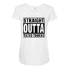straight outta tilted towers Maternity Scoop Neck T-shirt