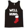 well hung endowed christmas stocking funny Tank Top
